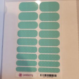 Jamberry Teal Mini Polka Nail Wrap